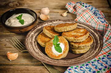 traditional turkish cutlet (kebab) eggplant