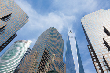 Fototapeta na wymiar Manhattan downtown financial district, New York - USA