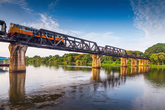 Bridge River Kwai, Kanchanaburi, Thailand.