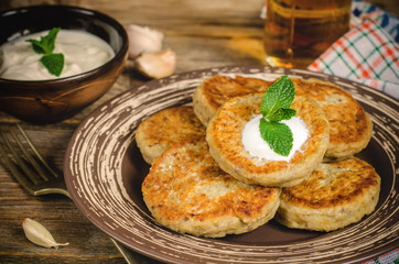 traditional turkish cutlet (kebab) eggplant