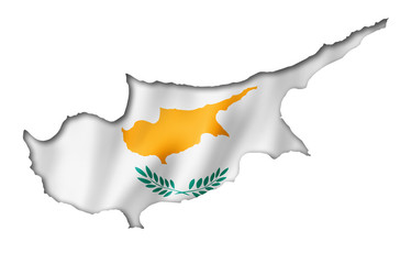 Fototapeta premium Cyprus flag map