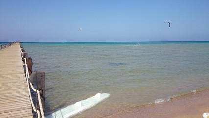 Kitesurfing on the Red Sea