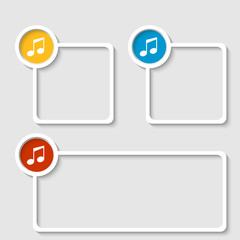 gray frame for any text with  music symbol