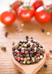 color pepper and sweet little tomatos