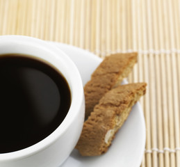 Black Coffee With Biscuits