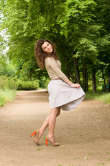 beautiful girl in park