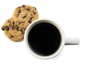 American Black Coffee With Cookie