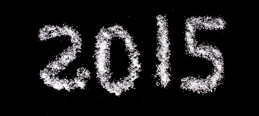 Year 2015 over black background