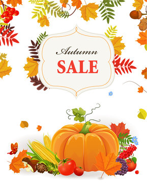 Autumn poster for your design