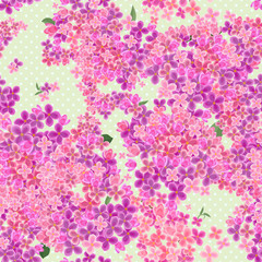 seamless texture with flowers of lilac