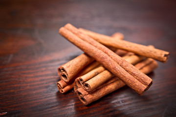 Bunch of cinnamon sticks 