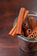 Bunch of cinnamon sticks 