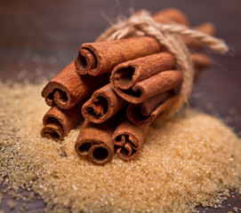 Obraz na płótnie Canvas Bunch of cinnamon sticks 