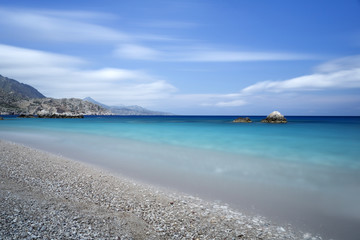 Fototapeta na wymiar Strand auf der Insel Karpathos, Griechenland