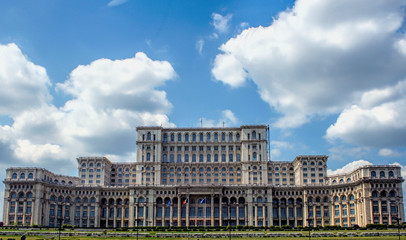 Fototapeta na wymiar Peoples's Palace in Bucharest, Romania