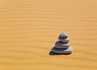 Fototapeta na wymiar Zen stones in desert