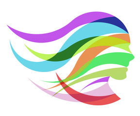 Woman Color Shows Facial Care And Attractive