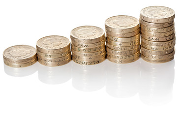 British coins stack