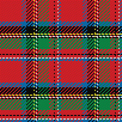 vector seamless pattern Scottish tartan Royal Stewart