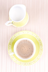 cappuccino coffee with milk