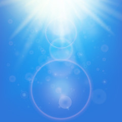 Sun with lens flare template