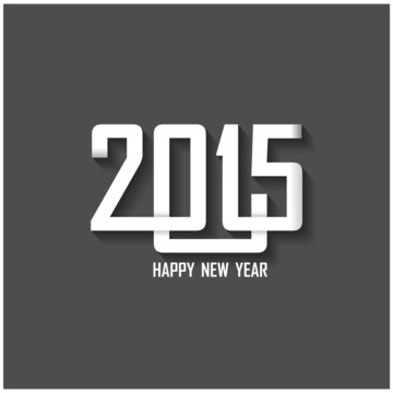 Creative happy new year 2015 text design
