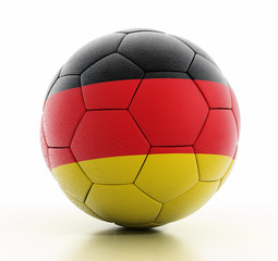 Fototapeta premium Germany flag on football
