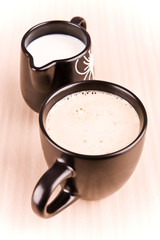 cappuccino coffee with milk