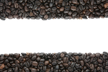 Coffee bean on white background