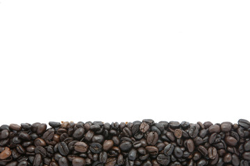 Coffee bean on white background