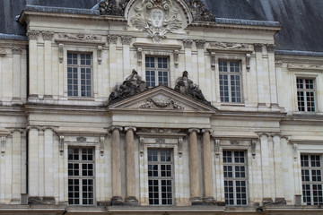 Fototapeta na wymiar Castle of Blois. Facade of the Gaston d'Orleans wing