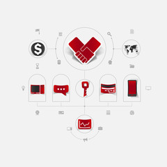 Set of business icons