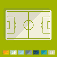 Flat design: playing field