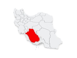 Fototapeta premium Map of Farce. Iran.