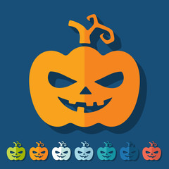 Flat design: pumpkin