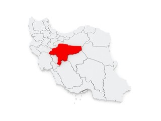Map of Isfahan. Iran