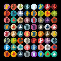 Flat design: voodoo Doll