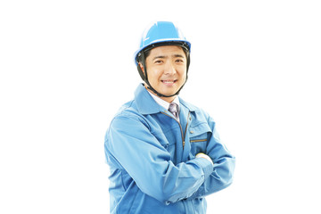 笑顔の労働者