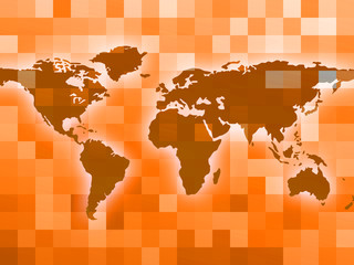 World Map Indicates Countries Backdrop And Template