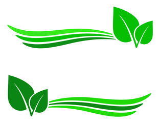 abstract background with green leaf