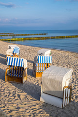 Beach chairs at the Baltic Sea