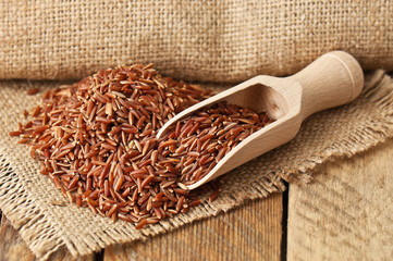 heap of red rice