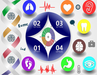 tapes and circles with organ