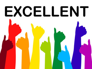 Obraz premium Thumbs Up Represents All Right And Approval