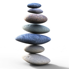 Fototapeta na wymiar Spa Stones Represents Perfect Balance And Balanced