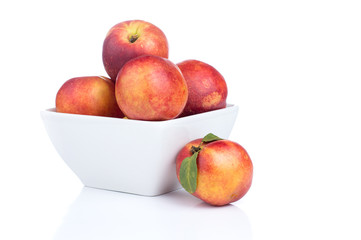 Nectarine friut on white isolated background