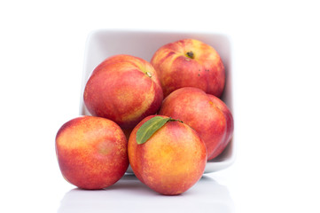 Nectarine friut on white isolated background