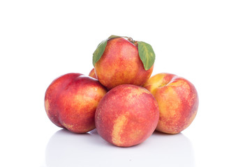 Nectarine friut on white isolated background