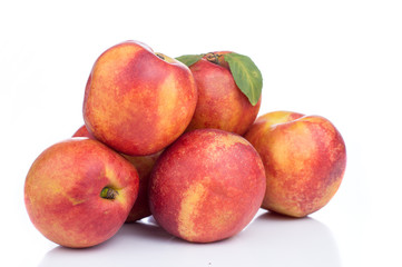 Nectarine friut on white isolated background