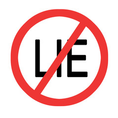 Sign to stop lie